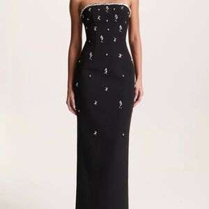 CLUB L Black Strapless Dress